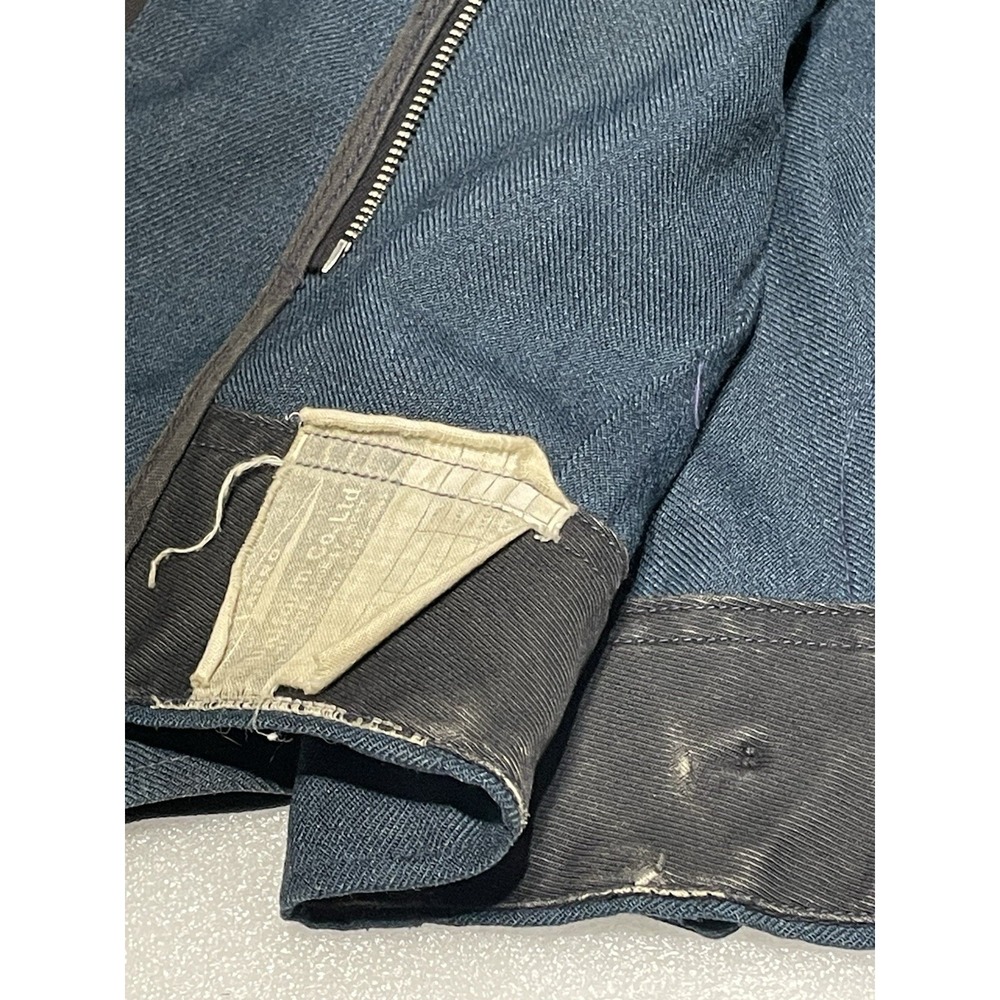 Vtg 50s Uniform Co Jacket Lightning Zip Service Technician Blue 22x25 - Picture 10 of 13